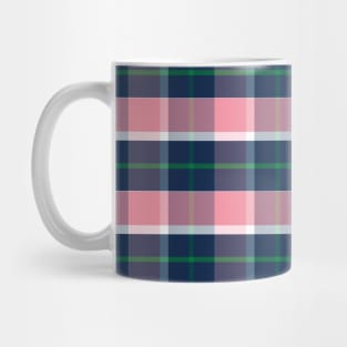 Pink, Navy, Green, White Preppy Plaid Mug